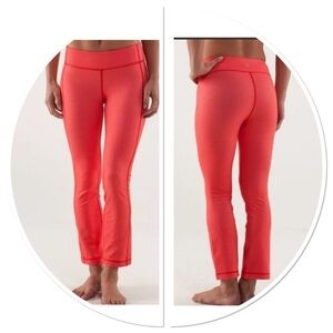 Lululemon Denim Love Red P.Y.B. Crop Leggings